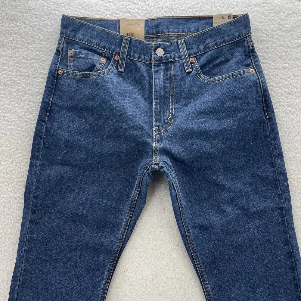 Levis 502 Jeans Mens 30x30 Blue Taper Fit Medium Wash Denim Preppy Grunge NEW